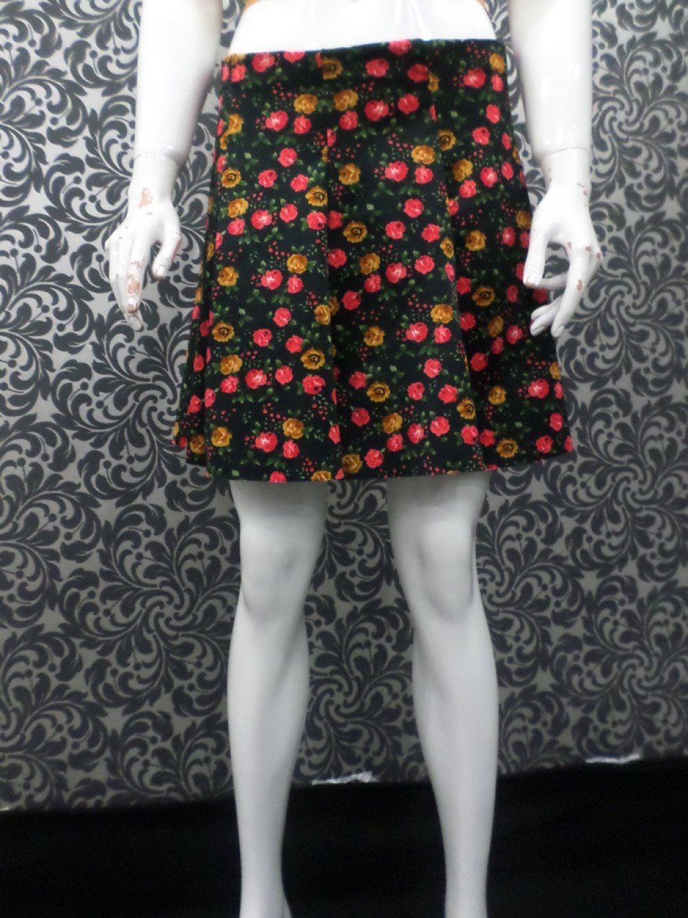 8 PARÇA VOLANLI DESENLİ ETEK