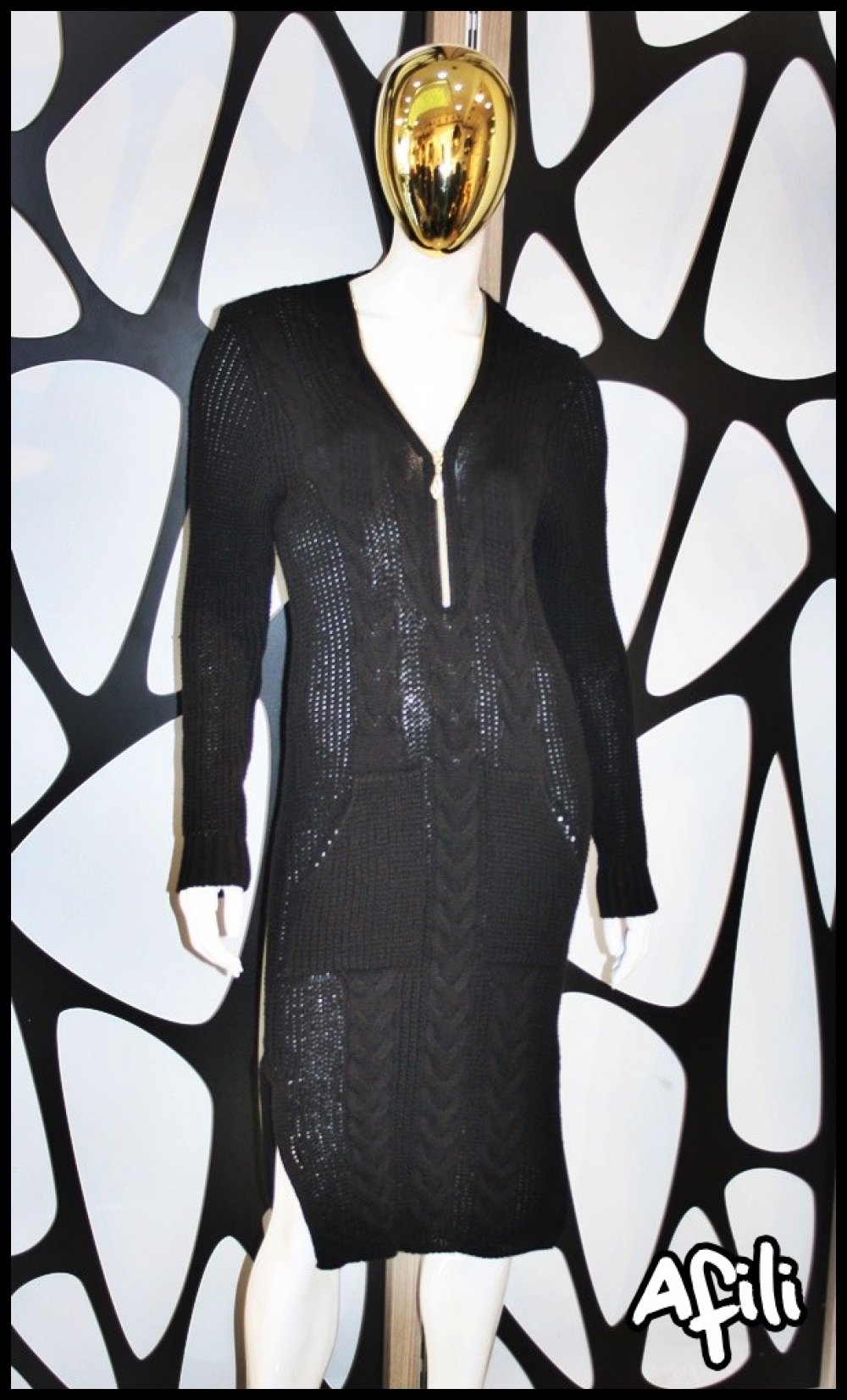 FERMUARLI TRİKO ELBİSE